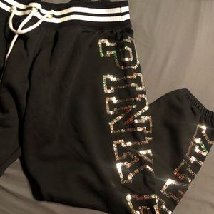 L PINK Sequin lounge pant